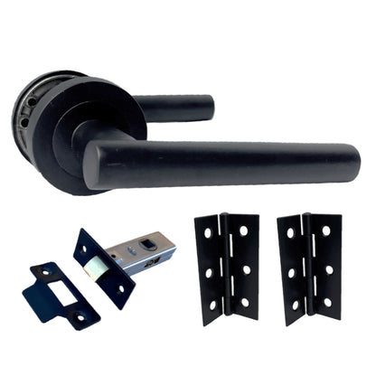 Marketplace JPG companion for Door Handles T Bar Straight Lever on Rose Latch & Hinges - Matt Black