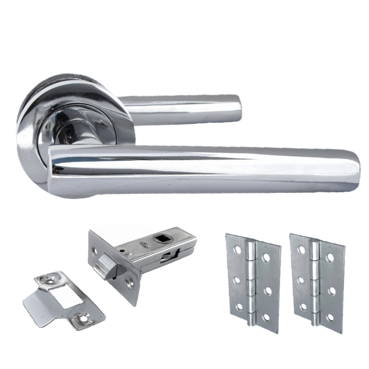 Marketplace JPG companion for Door Handles T Bar Straight Lever on Rose Latch & Hinges - Chrome