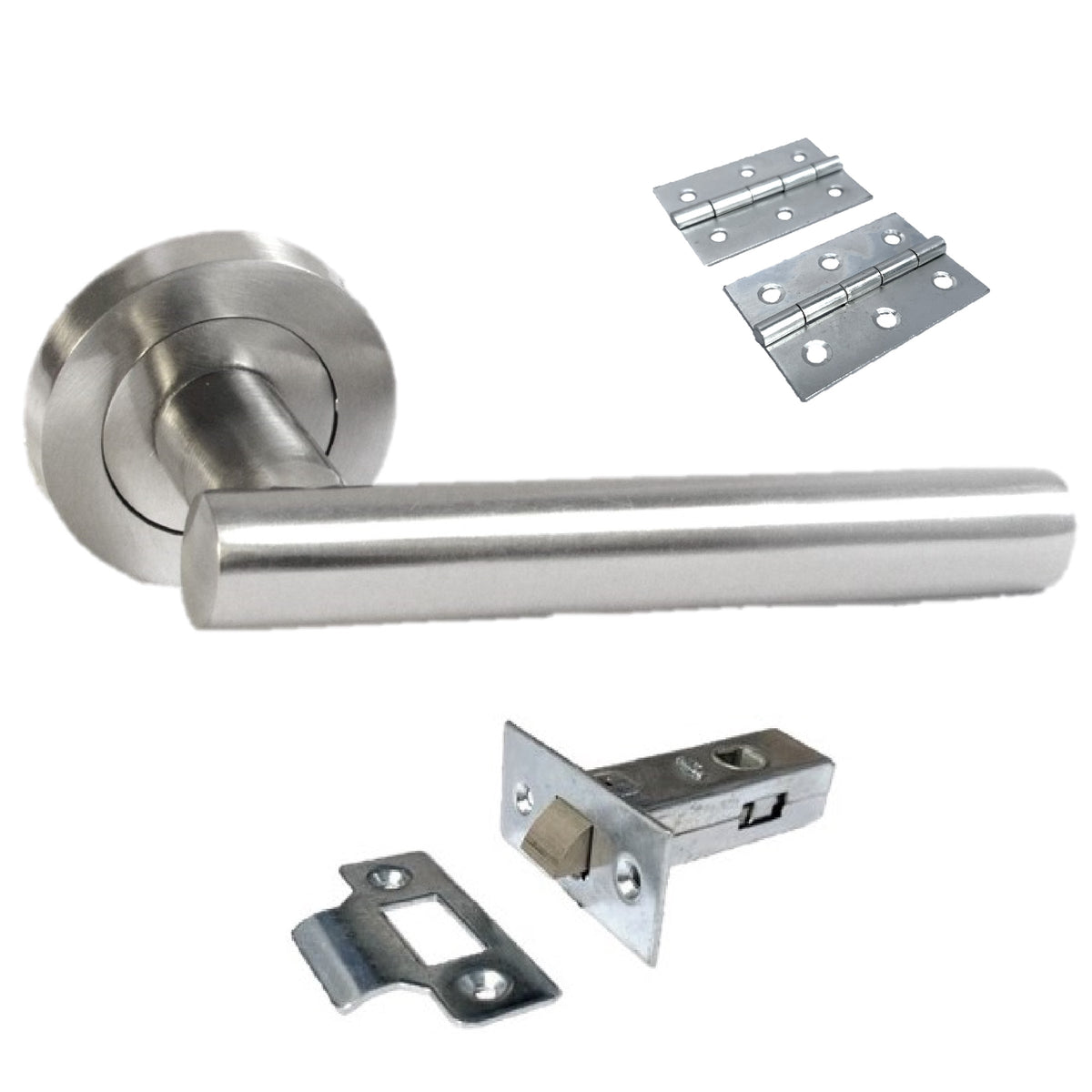 Marketplace JPG companion for Door Handles T Bar Straight Lever on Rose Latch & Hinges - Satin