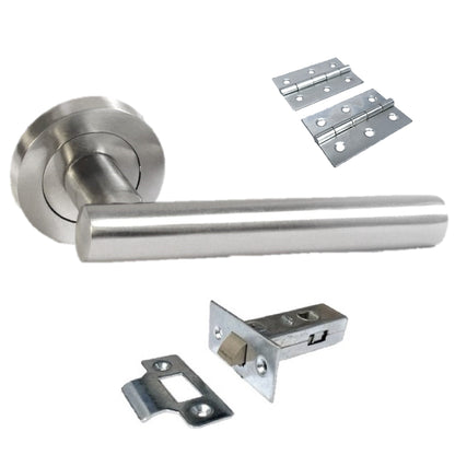 Marketplace JPG companion for Door Handles T Bar Straight Lever on Rose Latch & Hinges - Satin