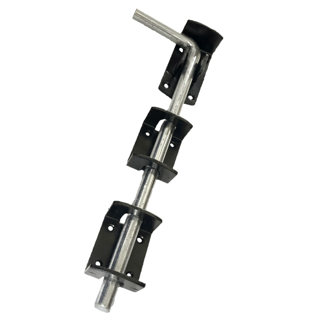 Verrou rabattable 12" 15" 18" 24" PORTAIL GARAGE ROBUSTE Abri de jardin robuste Noir et zinc