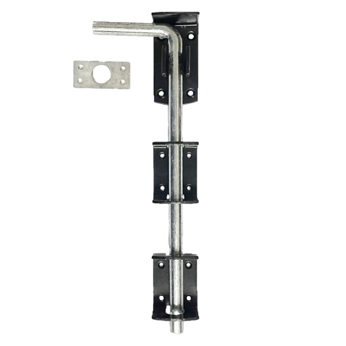 Marketplace JPG companion for Drop Bolt 12" 15" 18" 24" Gate Garage Heavy Duty Shed Lock Black & Zinc