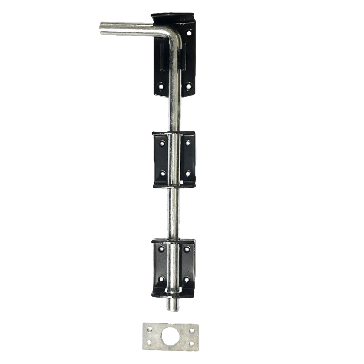 Marketplace JPG companion for Drop Bolt 12" 15" 18" 24" Gate Garage Heavy Duty Shed Lock Black & Zinc