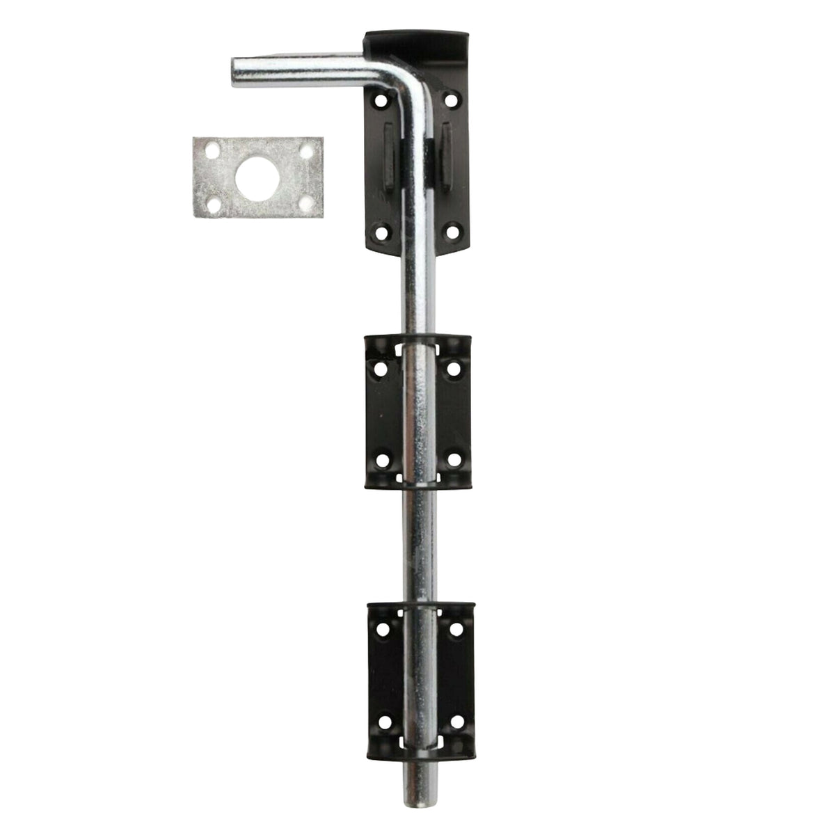 Marketplace JPG companion for Drop Bolt 12" 15" 18" 24" Gate Garage Heavy Duty Shed Lock Black & Zinc
