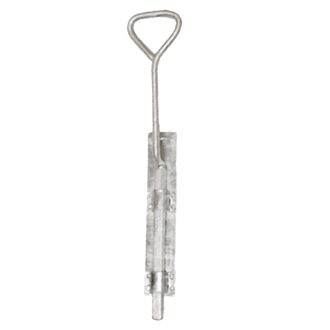 Poignée en arceau à pêne escamotable 12" - 24" pour portail de garage, robuste, galvanisé noir