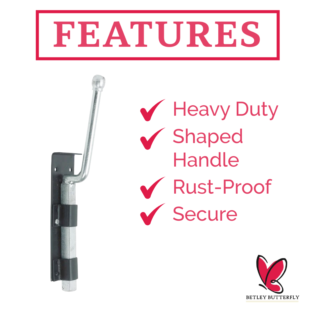 Portail de garage ou de garage à pêne escamotable galvanisé Monkey Tail 12" 18" 24"