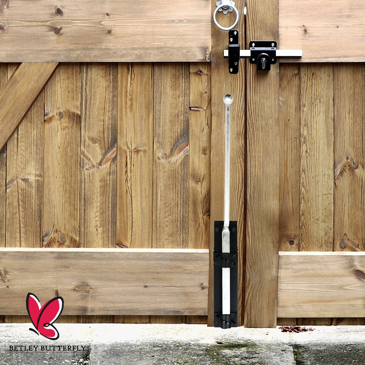 Marketplace JPG companion for Monkey Tail Drop Down Bolt 12" 18" 24" Gate Garage Lock Galvanised Black