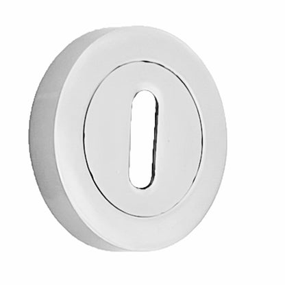 Marketplace JPG companion for Escutcheon Polished Chrome Pair Keyhole Cover Mortice Door Lock Cover - 52mm