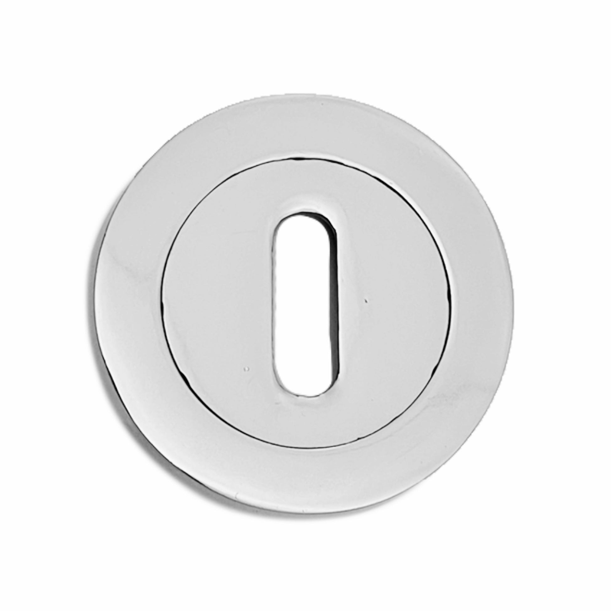 Marketplace JPG companion for Escutcheon Polished Chrome Pair Keyhole Cover Mortice Door Lock Cover - 52mm