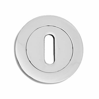 Marketplace JPG companion for Escutcheon Polished Chrome Pair Keyhole Cover Mortice Door Lock Cover - 52mm