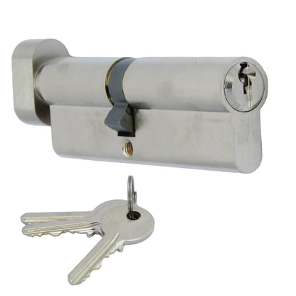 Marketplace JPG companion for Dale Euro Cylinder Thumb Turn Lock for Security Doors Nickel Plated 45T/55 (100mm)