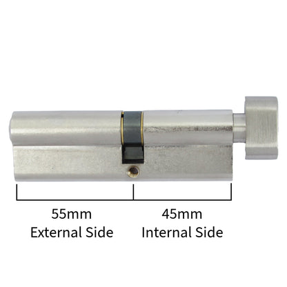 Marketplace JPG companion for Dale Euro Cylinder Thumb Turn Lock for Security Doors Nickel Plated 45T/55 (100mm)