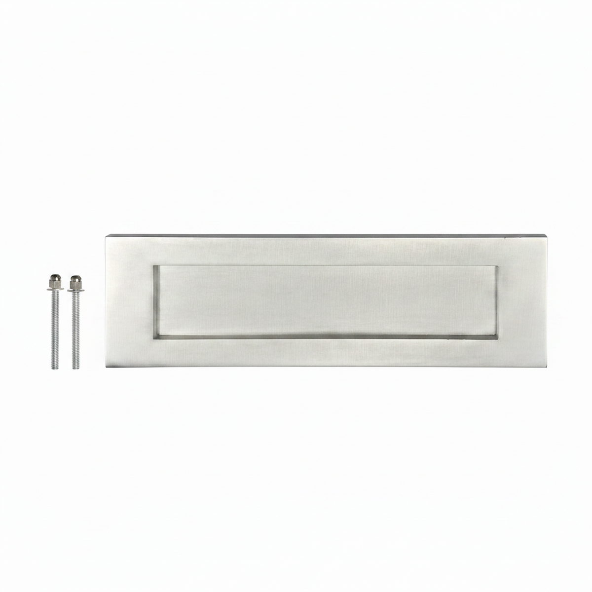 Letter Plate 10" x 3" Sprung Flap Doors Chrome Brass Satin - 217mm