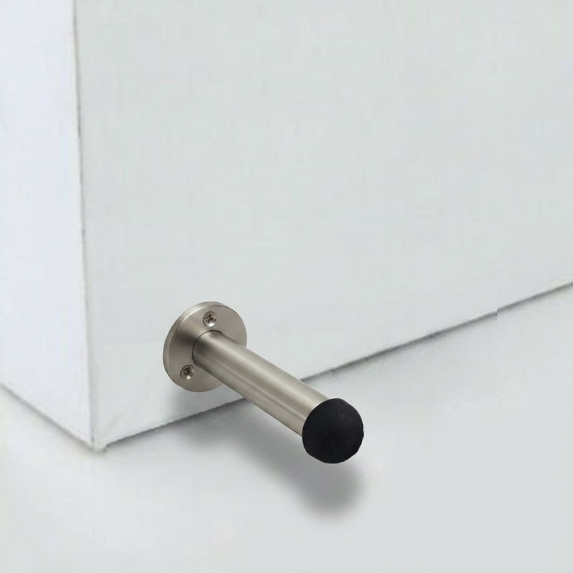 Marketplace JPG companion for Door Stop Satin Straight Long Wall Mount Skirting Board Rubber Stop - 76mm