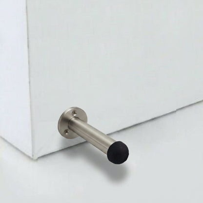 Marketplace JPG companion for Door Stop Satin Straight Long Wall Mount Skirting Board Rubber Stop - 76mm