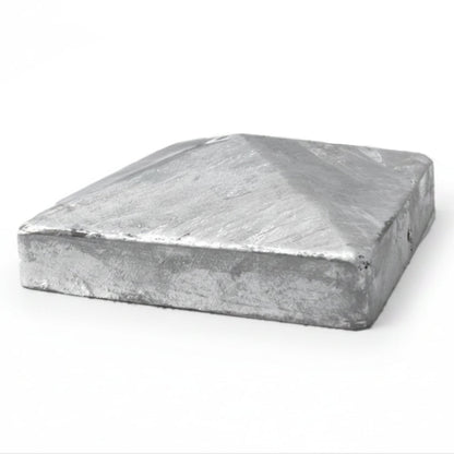 Marketplace JPG companion for Pyramid Square Galvanised/Black Metal Fence Post Caps 3" 75mm/4" 100mm Post Top