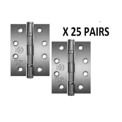 Marketplace JPG companion for Perry Satin 100mm Stainless Steel Ball Bearing Fire Door Hinges - Grade 13 CE Marked - 4"