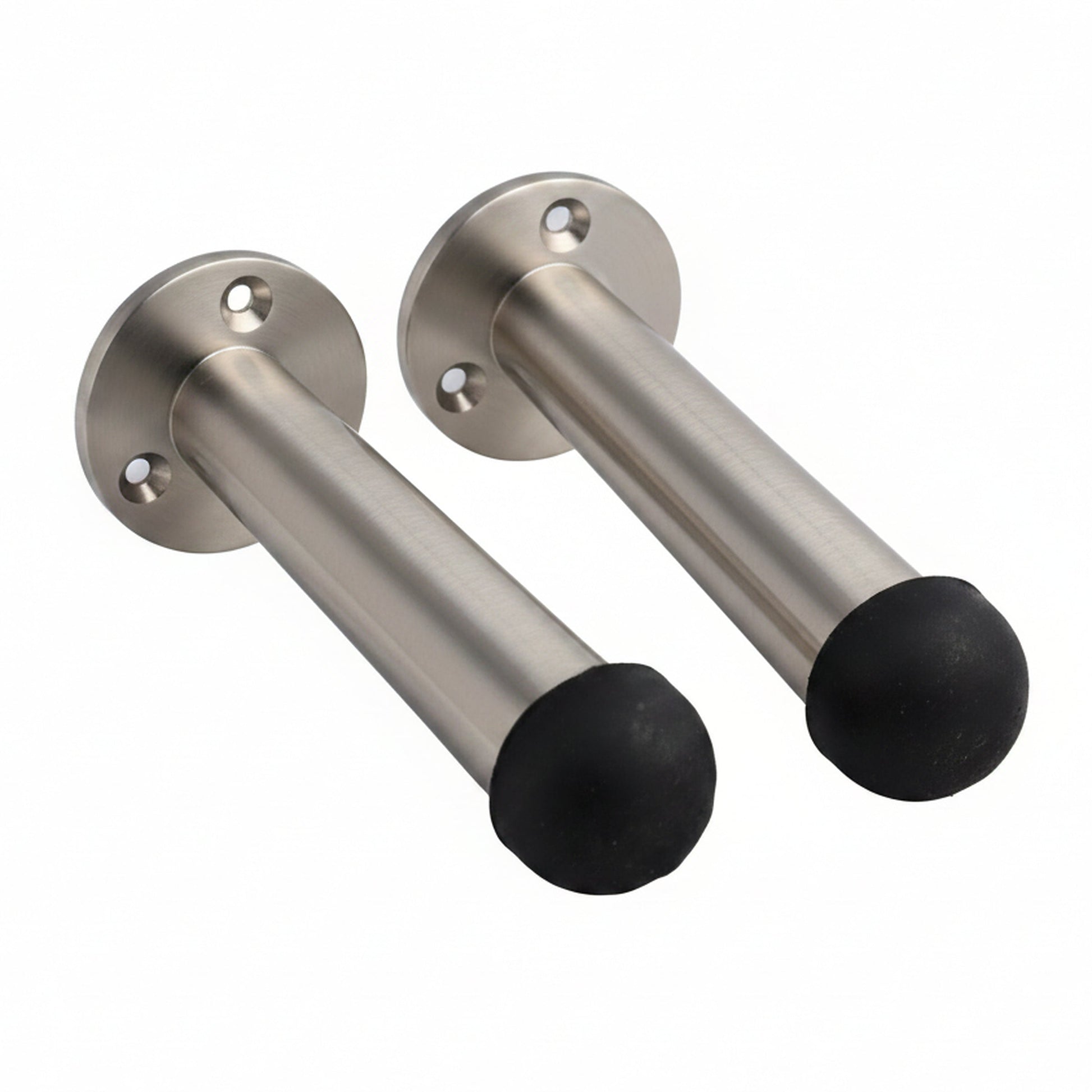 Marketplace JPG companion for Door Stop Satin Straight Long Wall Mount Skirting Board Rubber Stop - 76mm