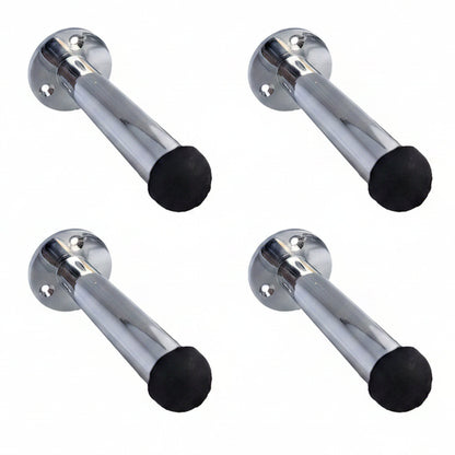Marketplace JPG companion for Door Stop Polished Chrome Straight Long Wall Mount Skirting Board Rubber Stop - 76mm