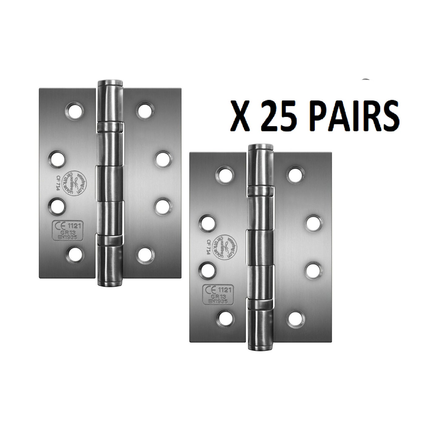 Marketplace JPG companion for Perry Satin Chrome 100mm Stainless Steel Fire Door Hinges - Grade 11 CE Marked