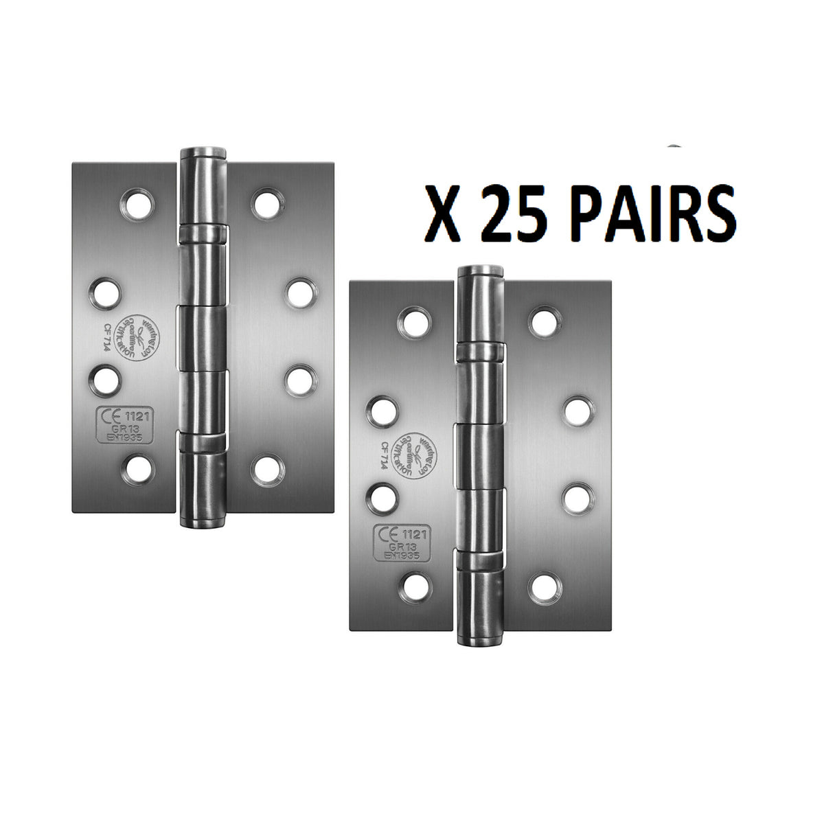Marketplace JPG companion for Perry Satin Chrome 100mm Stainless Steel Fire Door Hinges - Grade 11 CE Marked