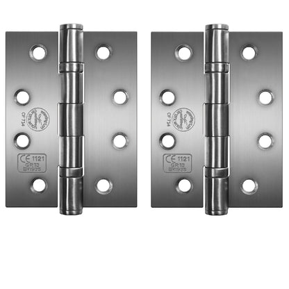 Marketplace JPG companion for Perry Polished 100mm Stainless Steel Ball Bearing Fire Door Hinges - Grade 13 CE Marked - 4"