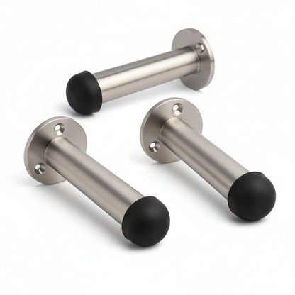 Marketplace JPG companion for Door Stop Satin Straight Long Wall Mount Skirting Board Rubber Stop - 76mm