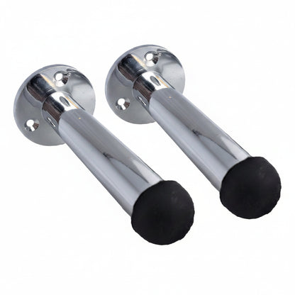 Marketplace JPG companion for Door Stop Polished Chrome Straight Long Wall Mount Skirting Board Rubber Stop - 76mm
