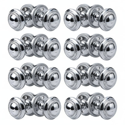 Marketplace JPG companion for Door Knobs Round Georgian Roped Mortice Knob - Chrome Polished 62mm