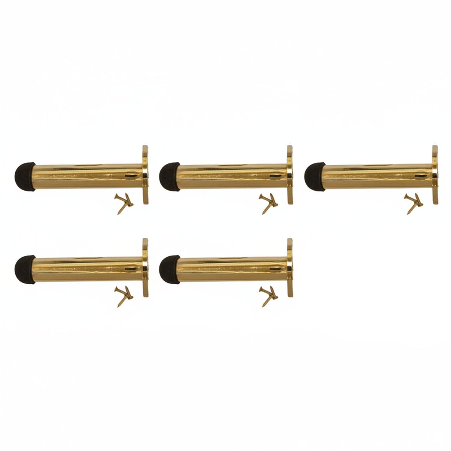 Marketplace JPG companion for Brass Finish Door Stop Straight Long Wall Mount Skirting Board Rubber Stop - 76mm