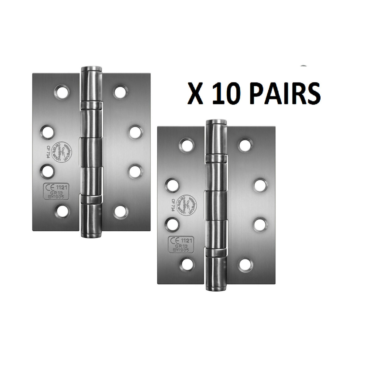 Marketplace JPG companion for Perry Satin Chrome 100mm Stainless Steel Fire Door Hinges - Grade 11 CE Marked