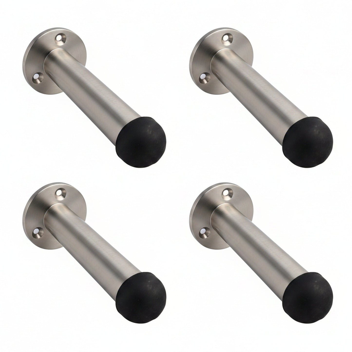Marketplace JPG companion for Door Stop Satin Straight Long Wall Mount Skirting Board Rubber Stop - 76mm