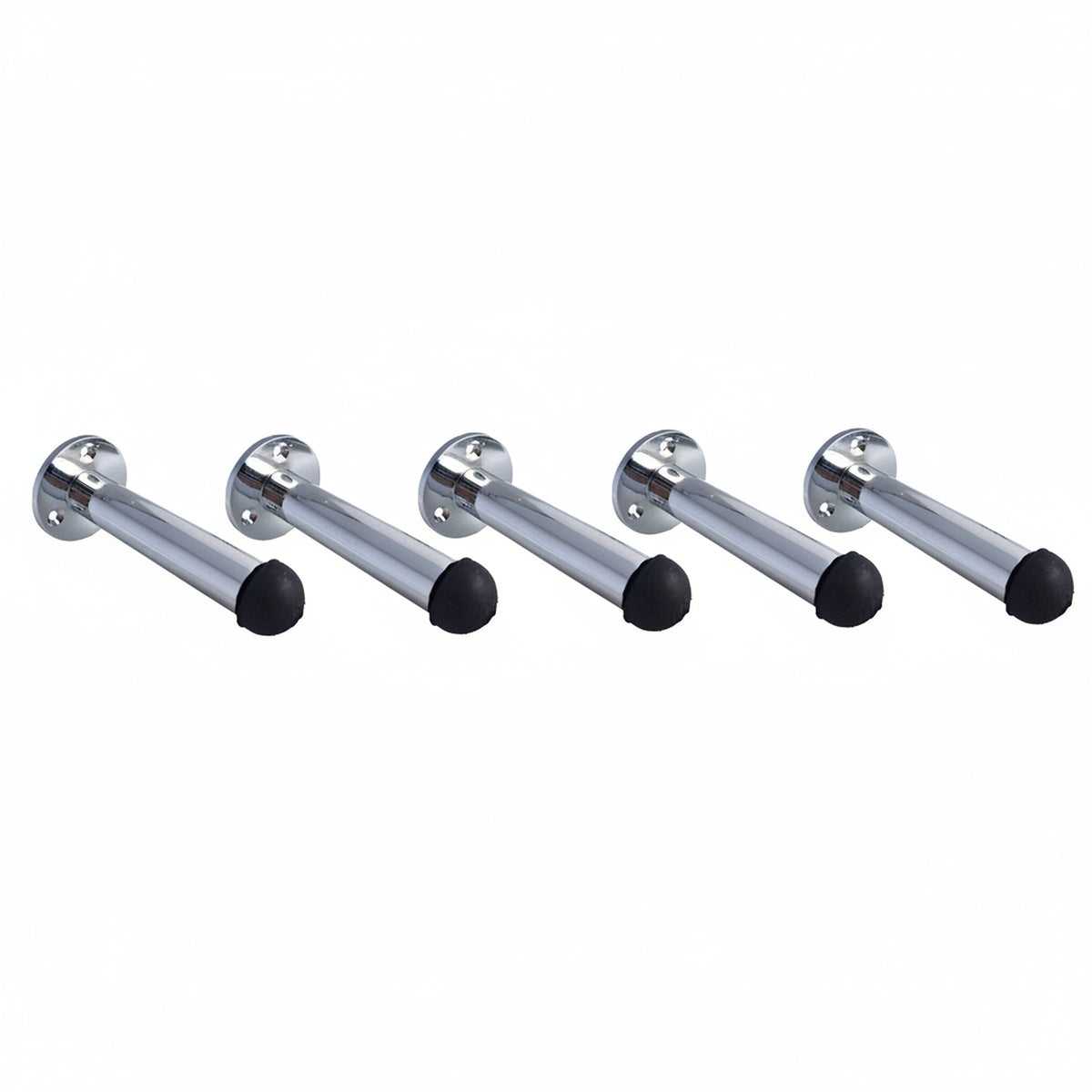 Marketplace JPG companion for Door Stop Polished Chrome Straight Long Wall Mount Skirting Board Rubber Stop - 76mm