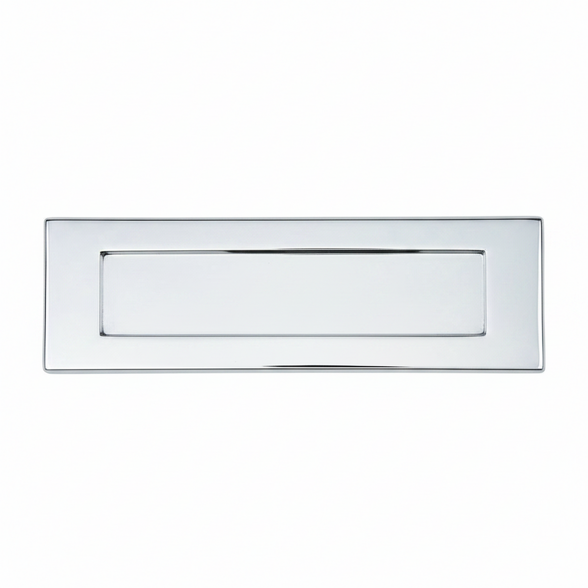 Letter Plate 10" x 3" Sprung Flap Doors Chrome Brass Satin - 217mm