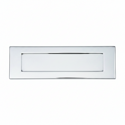 Letter Plate 10" x 3" Sprung Flap Doors Chrome Brass Satin - 217mm