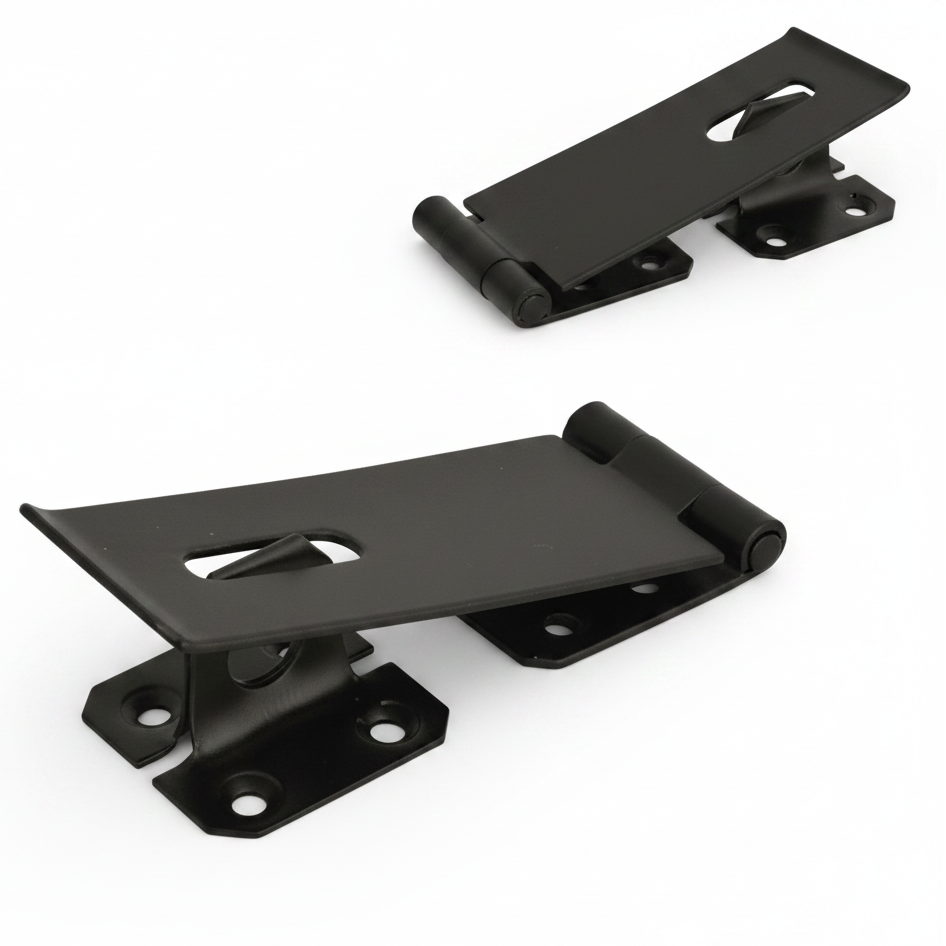 Hasp and Staple 4" 6" Black
