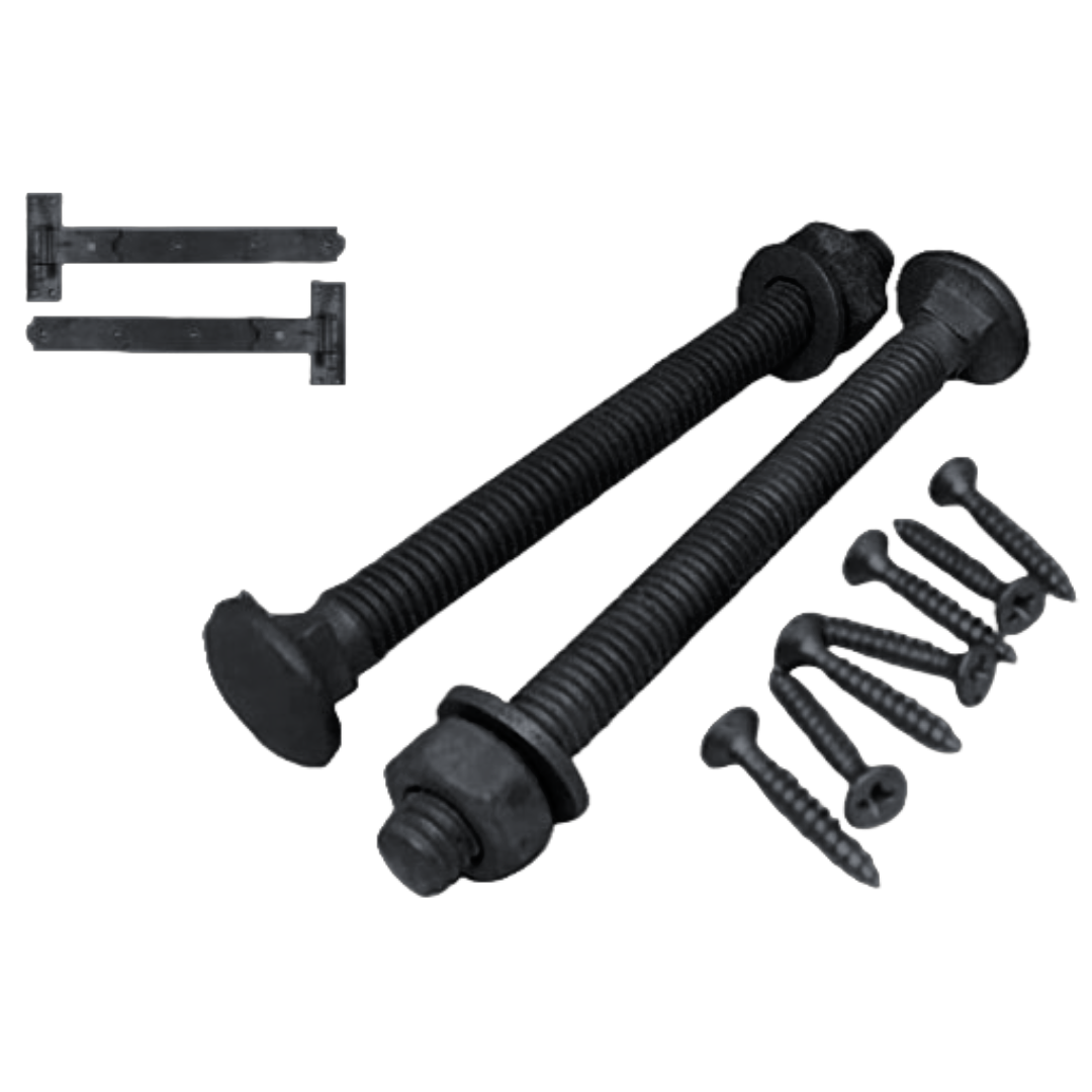 Set of FIXINGS (ONLY) for BLACK Hook & Bands 10" - 36"