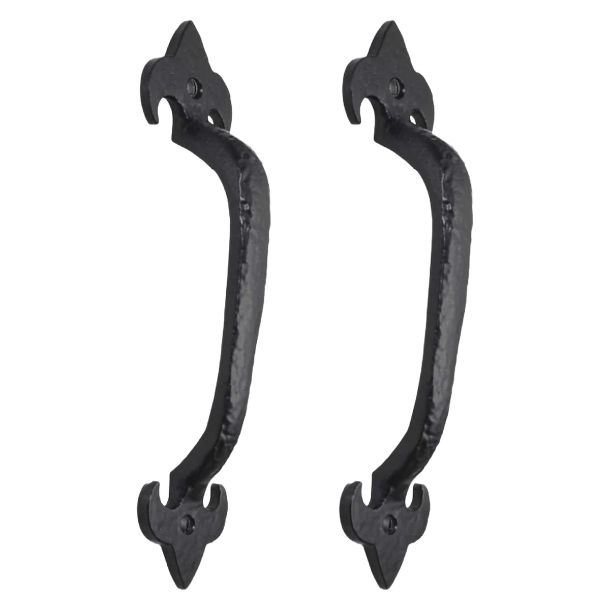 Marketplace JPG companion for Cast Iron Black Antique Pull Handles Fleur De Lys 4" 5" 6" 7" Door Gate Shed with Fixings