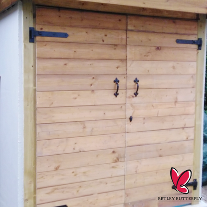 Cast Iron Black Antique Pull Handles Fleur De Lys 5" 6" 7" Door Gate Shed with Fixings