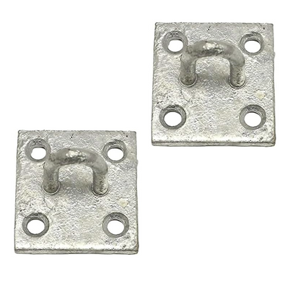 Perry Equestrian 2 Pack Chain Staple on 50mm Plate Stable Tie Up Horse Pony