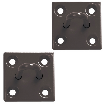 Perry Equestrian 2 Pack Chain Staple on 50mm Plate Stable Tie Up Horse Pony