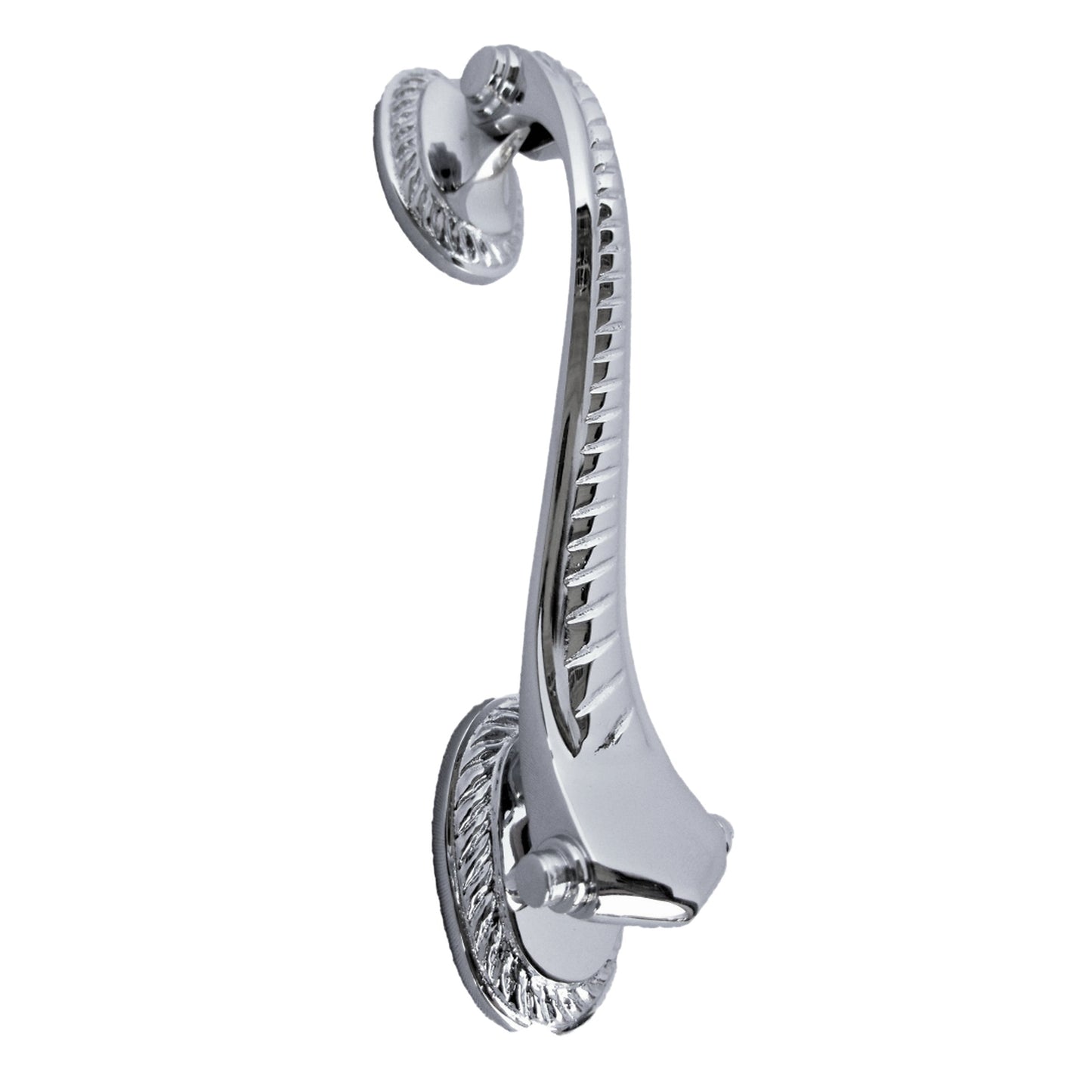 Marketplace JPG companion for Traditional Chrome Georgian Doctor Door Knocker 6" Scroll - 75mm