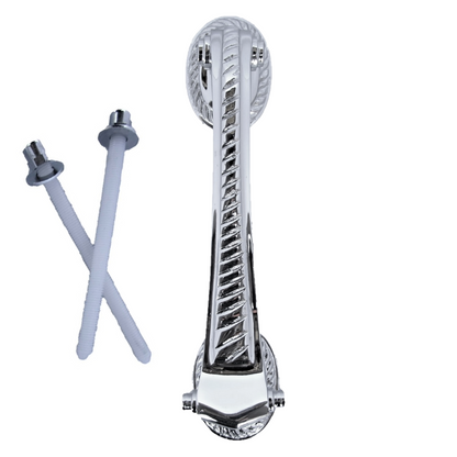 Heurtoir de porte traditionnel chromé style médecin géorgien, 15 cm, volute