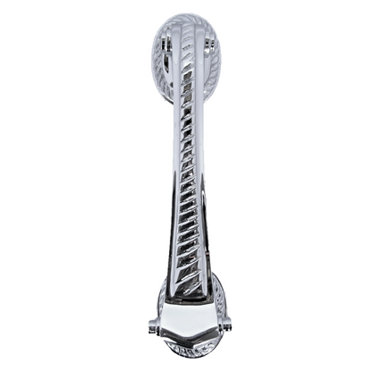 Heurtoir de porte traditionnel chromé style médecin géorgien, 15 cm, volute