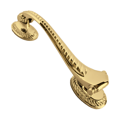 Traditional Brass Georgian Doctor Door Knocker 6" Scroll