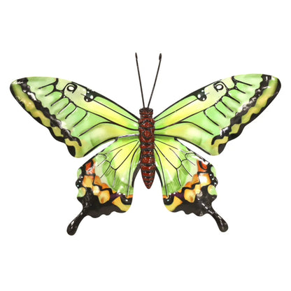 Tesco JPG version for Metal Butterfly Wall Art Decoration - Pink Blue Green Orange Fence Butterflies - 24cm x 34cm x 1cm