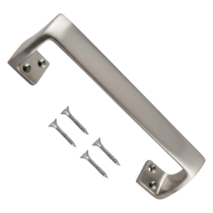 Door Pull Handle Oval Grip Cranked 229 mm (9") Solid Brass or Aluminium