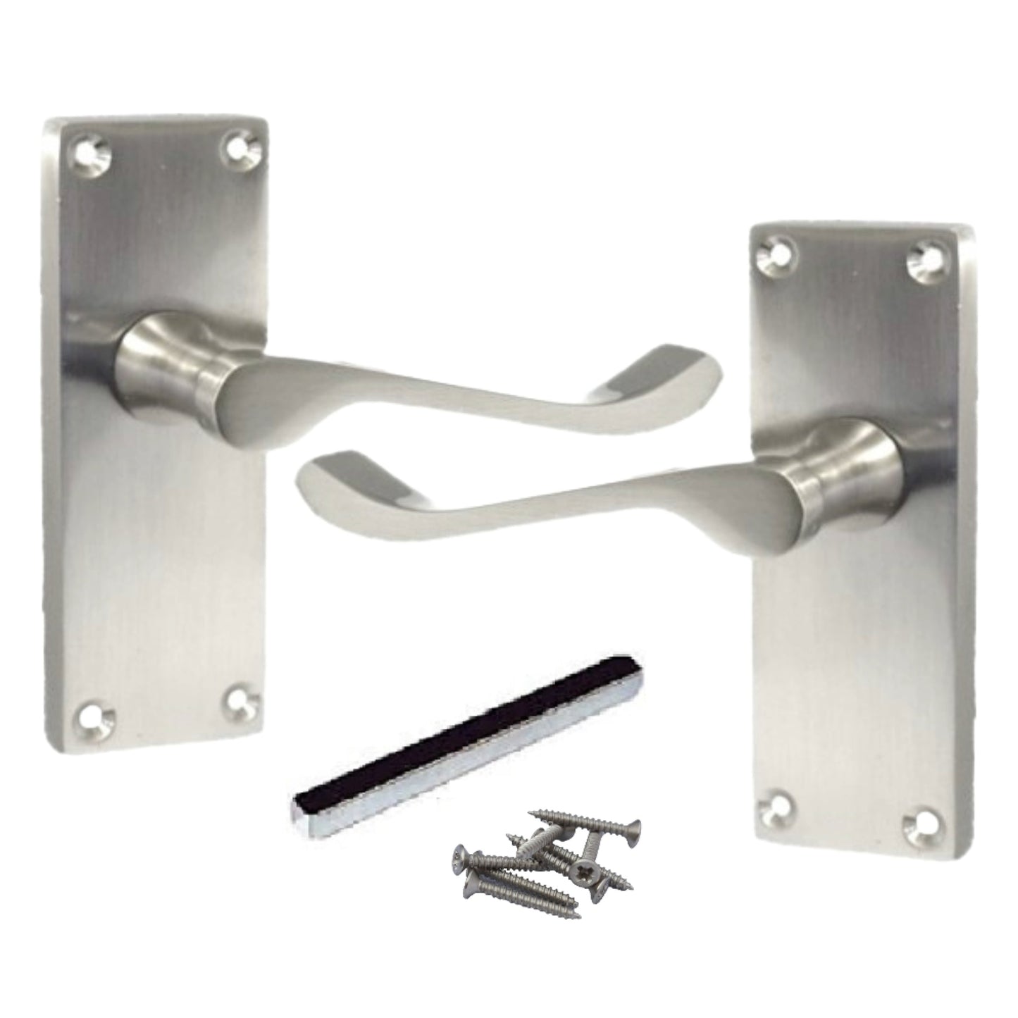 Marketplace JPG companion for Door Handles Scroll Lever Internal Latch - Satin 118 X 40mm