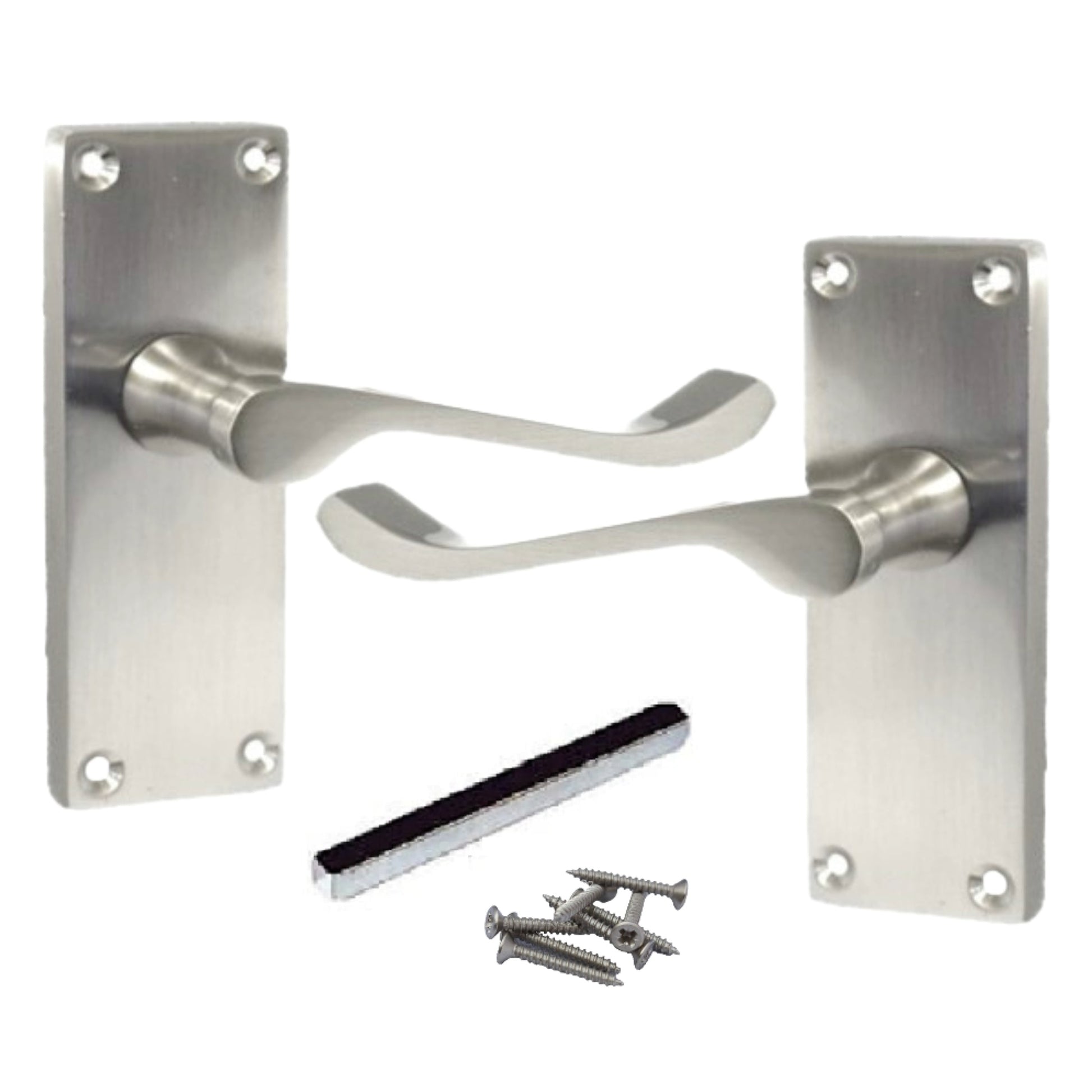 Marketplace JPG companion for Door Handles Scroll Lever Internal Latch - Satin 118 X 40mm