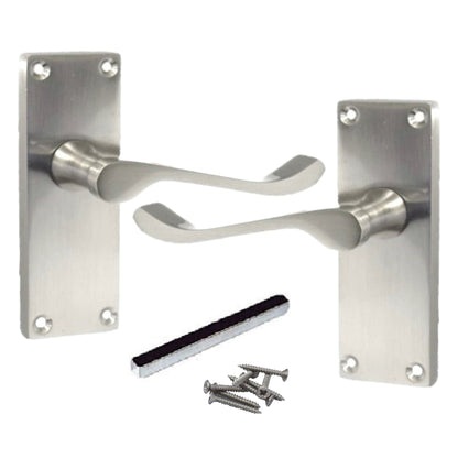 Marketplace JPG companion for Door Handles Scroll Lever Internal Latch - Satin 118 X 40mm
